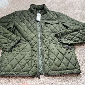 NEW with tags XL Polo Ralph Lauren Quilt Water Repellent Jacket Olive Green $120